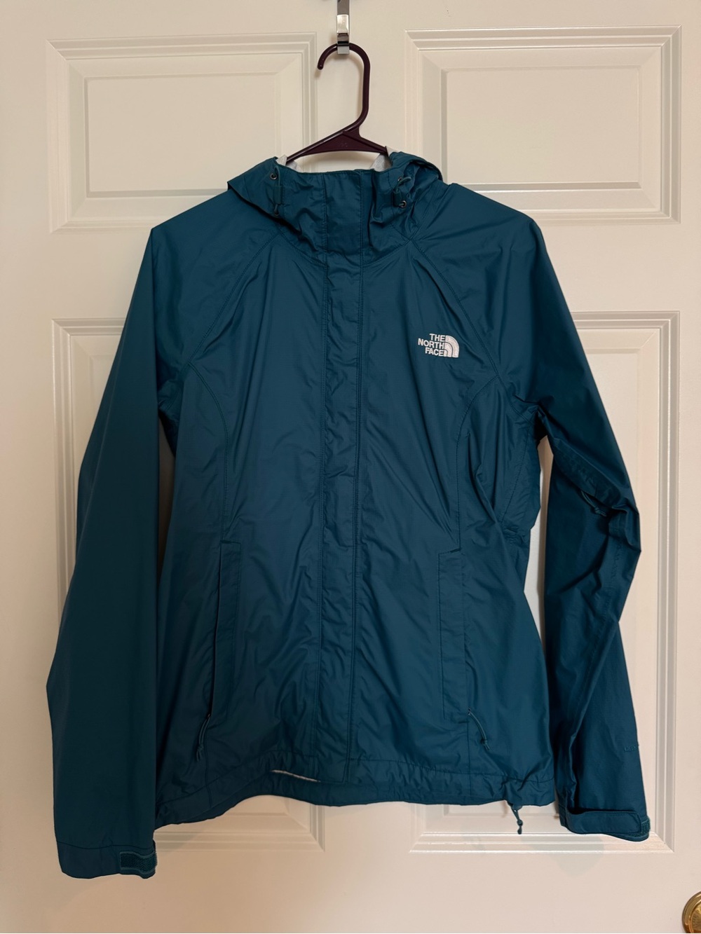 The North Face Women's Teal Hooded Waterproof Jacket